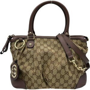 Gucci Sukey Tote Bag Brown GG Canvas Shoulder